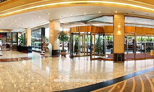 Lobby of Century Golden Rosources Hotel Beijing