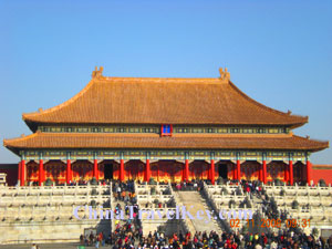 Travelers on Tiananmen Square