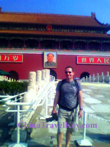 Travelers in Tiananmen Square