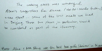 Beijing Tour Testimonial, click here to see more.