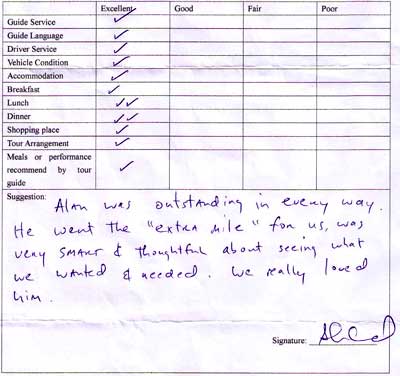 Testimonial of Beijing 4 Days Tour