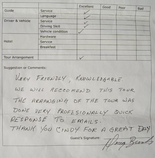 beijing tour questionnaire