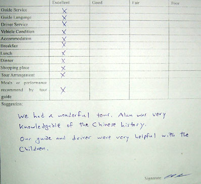 China Tour Testimonial