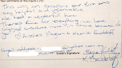 China Tour Testimonial