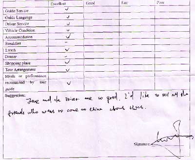 China Tour Testimonial