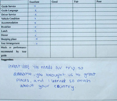 China Tour Testimonial