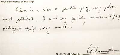 Guangzhou tour guide testimonial