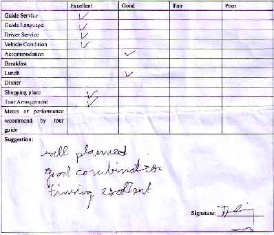 Xian Tour Testimonial