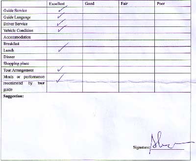 Xian Tour Testimonial