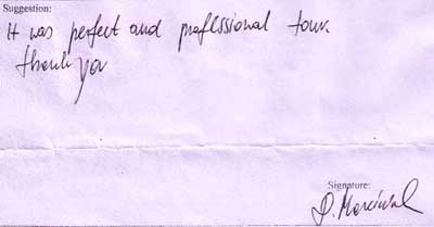 Xian Tour Testimonial