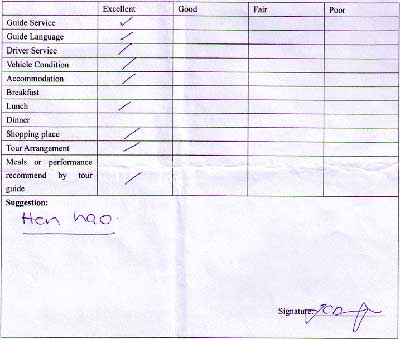 Testimonial of Xian Private Tour