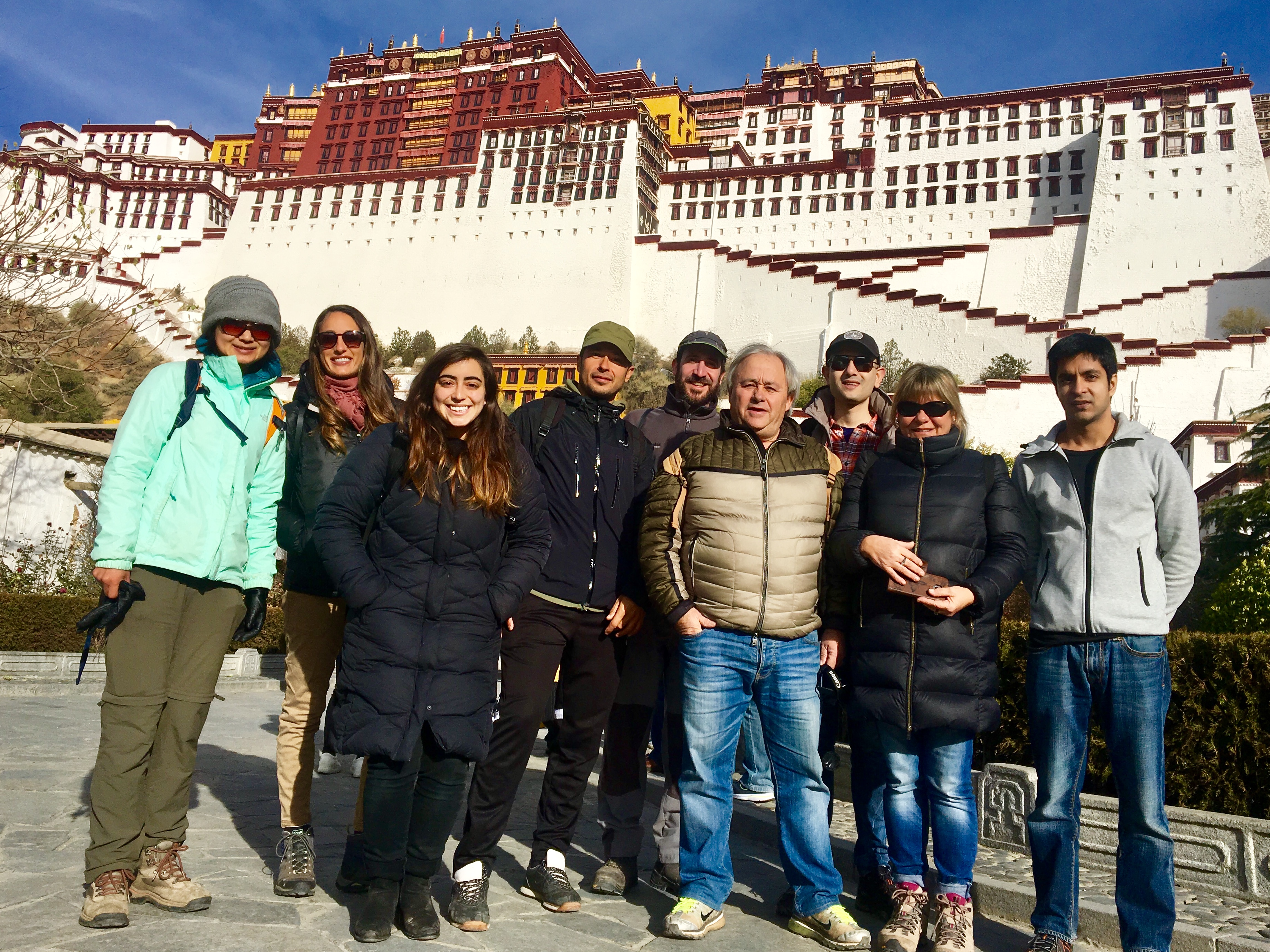 Travelers at Potola Palace Lhasa